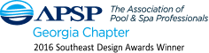 APSP Georgia Chapter 2016 Southeast Design Awards winner badge